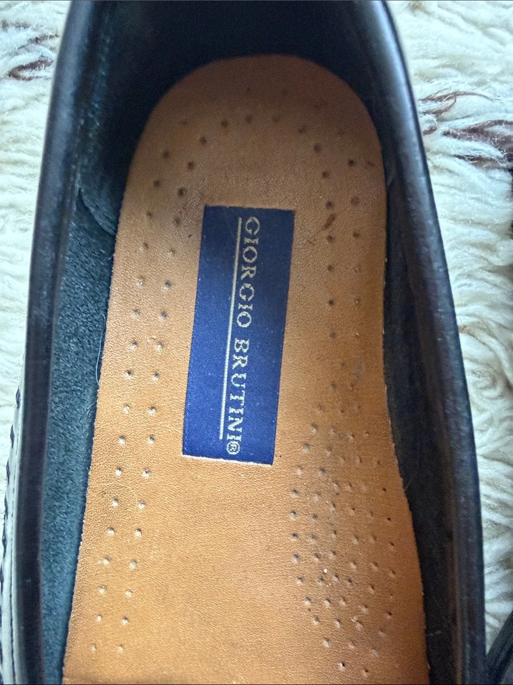 Giorgio Brutini Black Leather Tassel Loafers